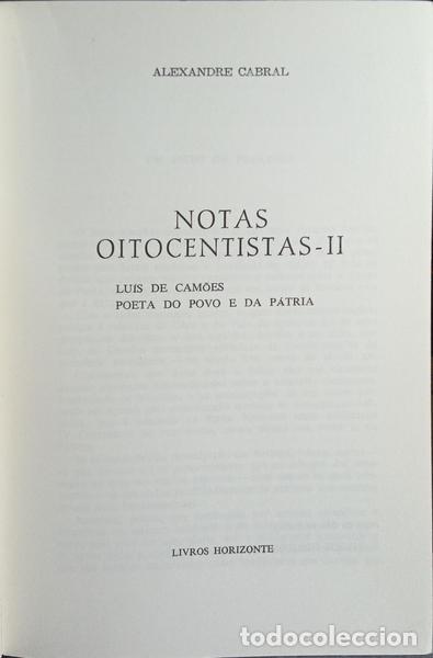 Libros: CABRAL. (Alexandre) - NOTAS OITOCENTISTAS. [2 VOLS.] - Foto 2