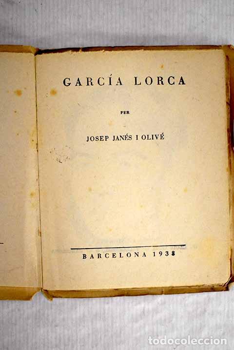 Libros: Garc&iacute;a Lorca: : [Edicions de la Rosa dels Vents]. - Foto 1