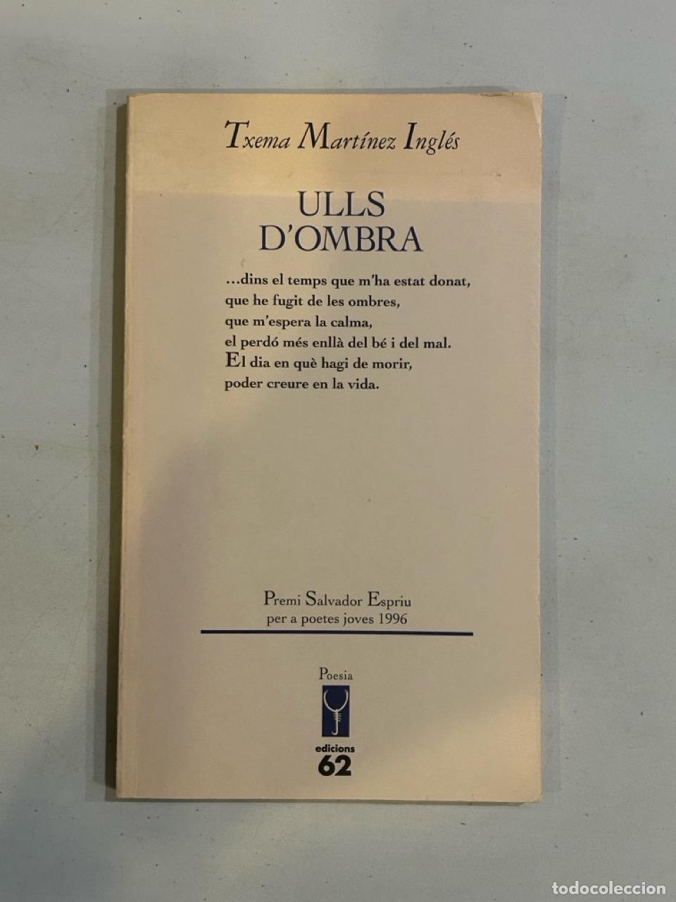 Libros: Txema Mart&iacute;nez Ingl&eacute;s - Ulls dombra - Foto 1