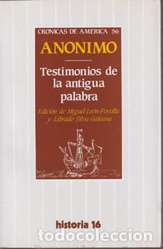 Libros: Testimonios de la antigua palabra - An&oacute;nimo - Foto 1