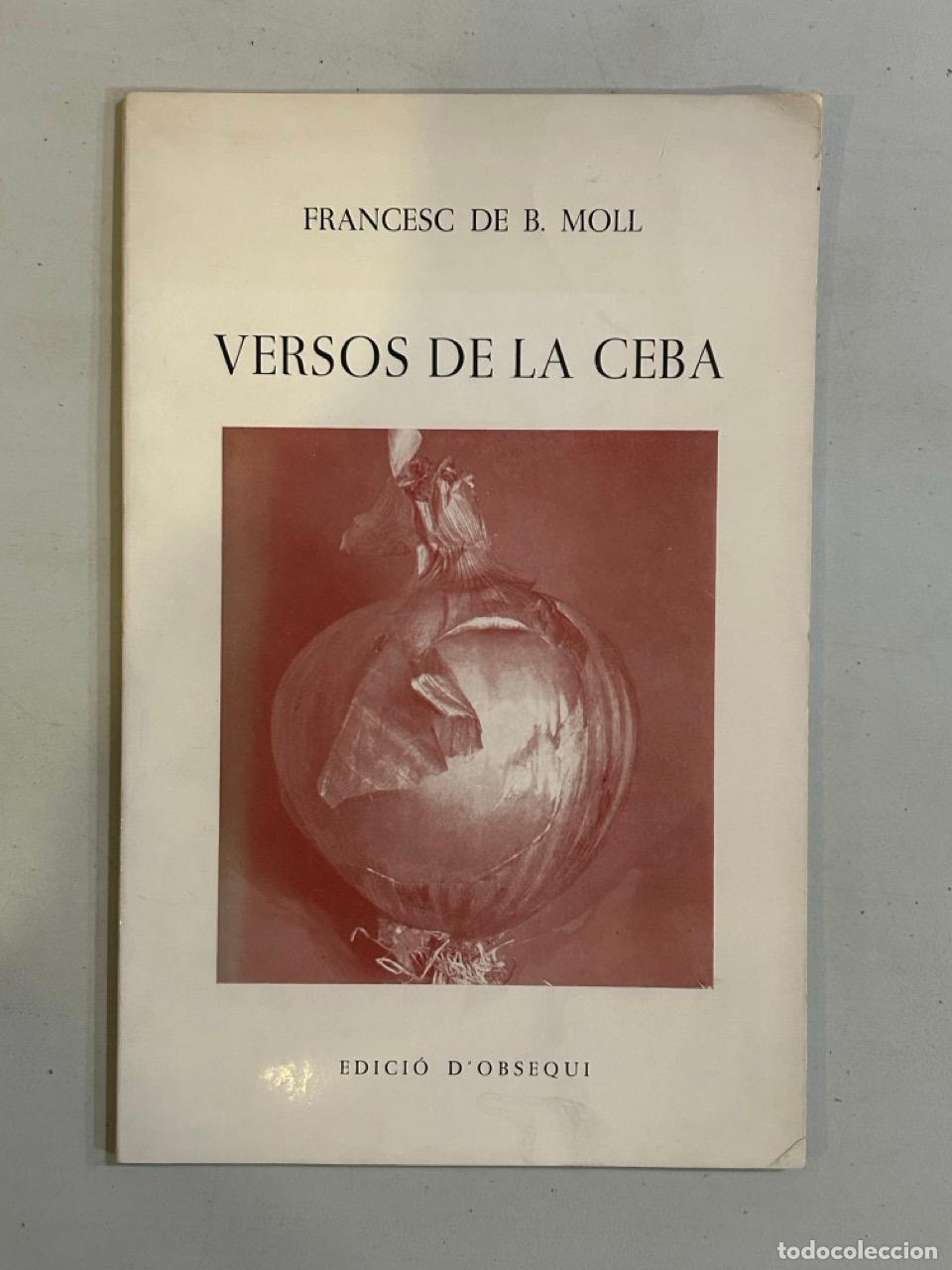 Libros: Francesc de B. Moll - Versos de la ceba - Foto 1