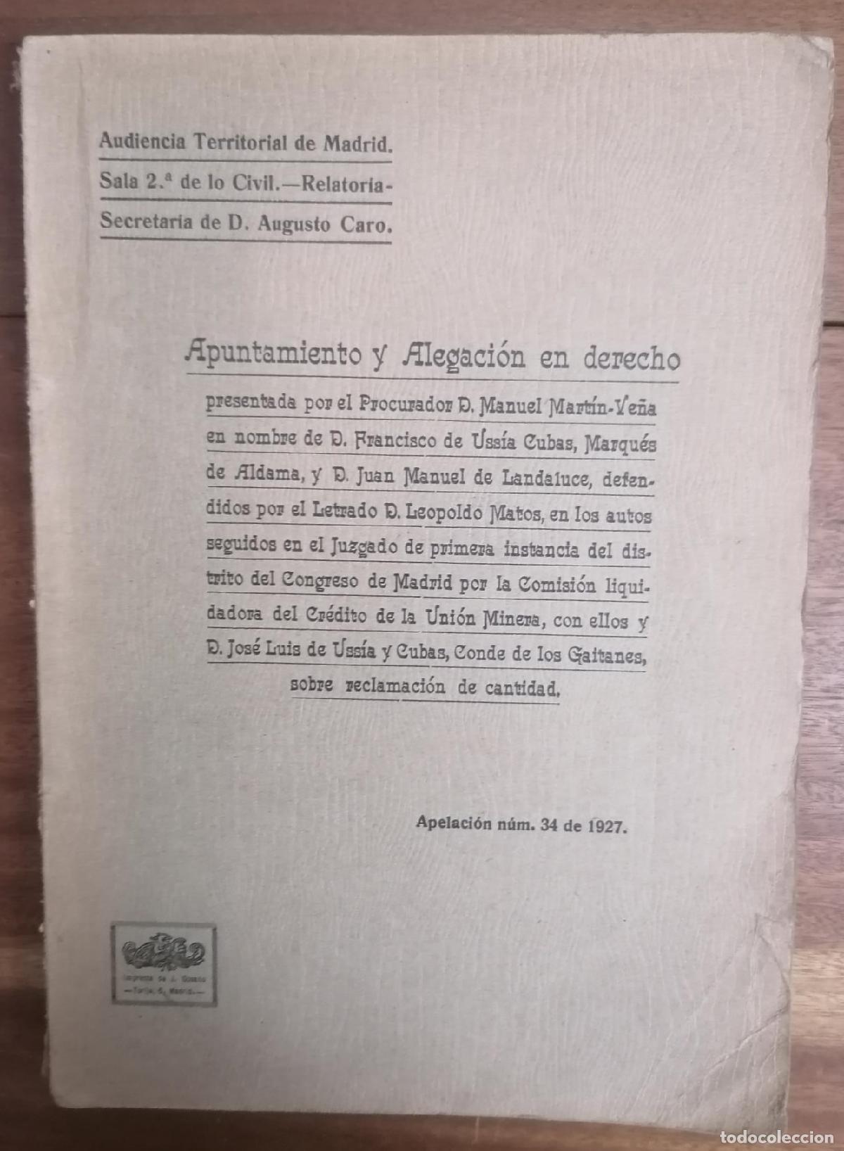 Livres: VV.AA - APUNTAMIENTO Y ALEGACI&Oacute;N EN DERECHO