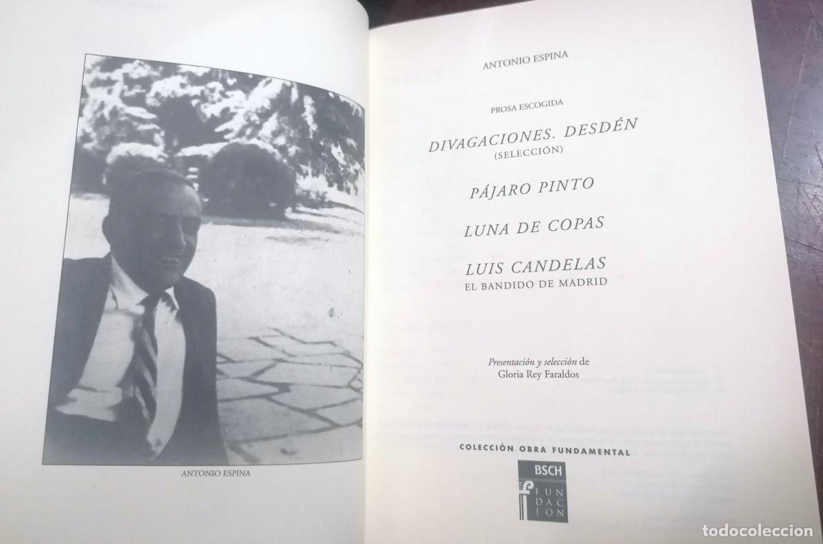 Libros: Antonio Espina - PROSA ESCOGIDA - Foto 2