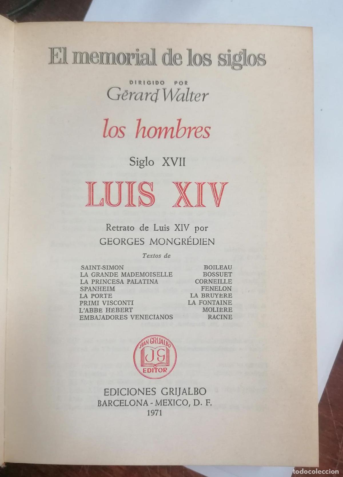 Libros: VV.AA - LUIS XIV. El Memorial de Los Siglos. Los Hombres. - Foto 4