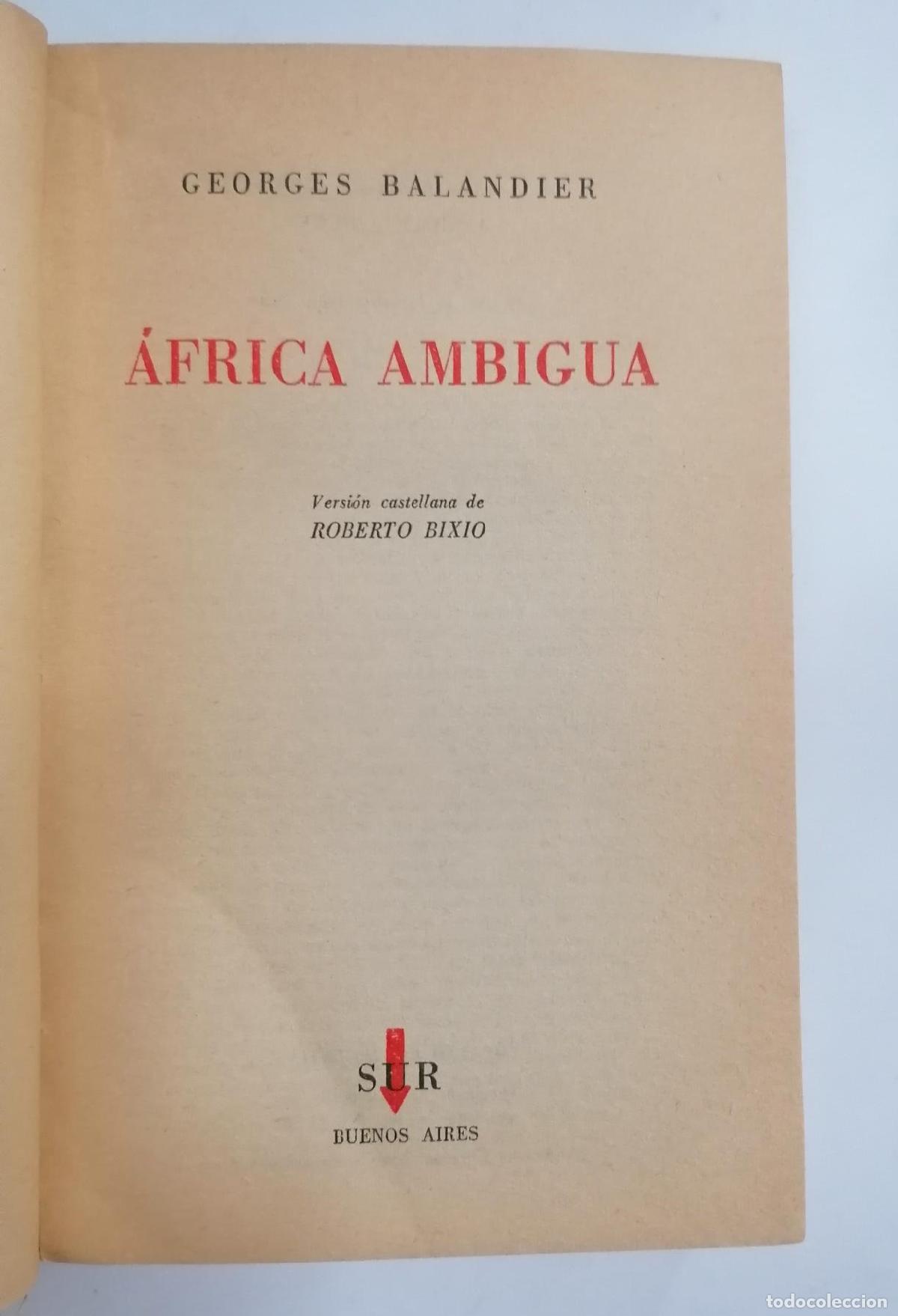 Libros: Georges Balandier - &Aacute;FRICA AMBIGUA - Foto 2
