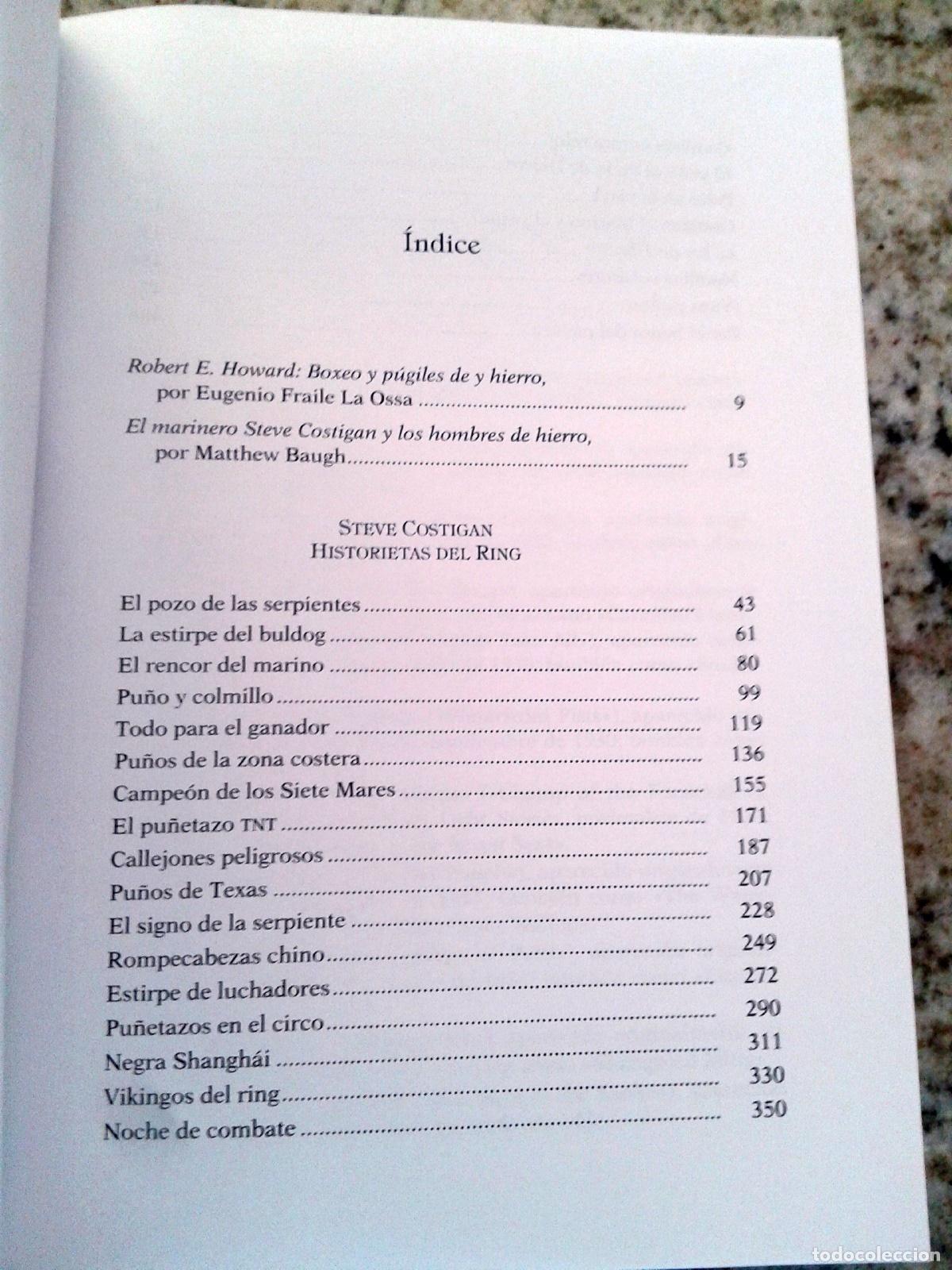 Libros: Robert E. Howard - EL POZO DE LAS SERPIENTES Y OTRAS HISTORIETAS DEL RING - Foto 2