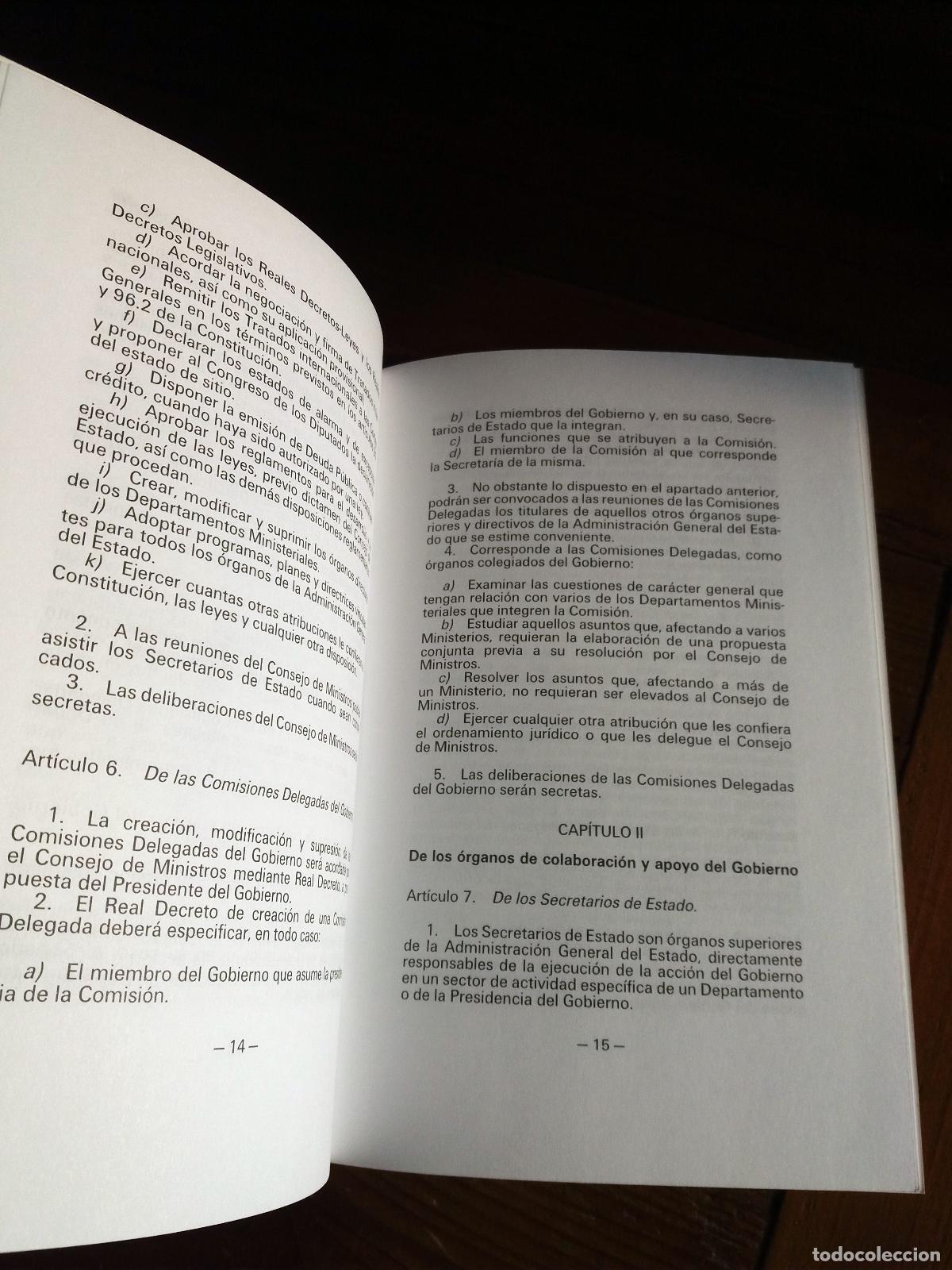 Libros: LEY DEL GOBIERNO. Separata - Foto 2
