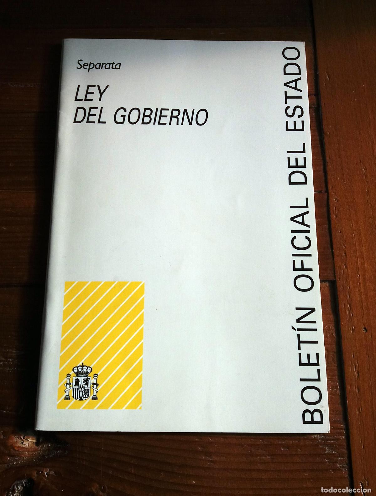 Libros: LEY DEL GOBIERNO. Separata - Foto 1