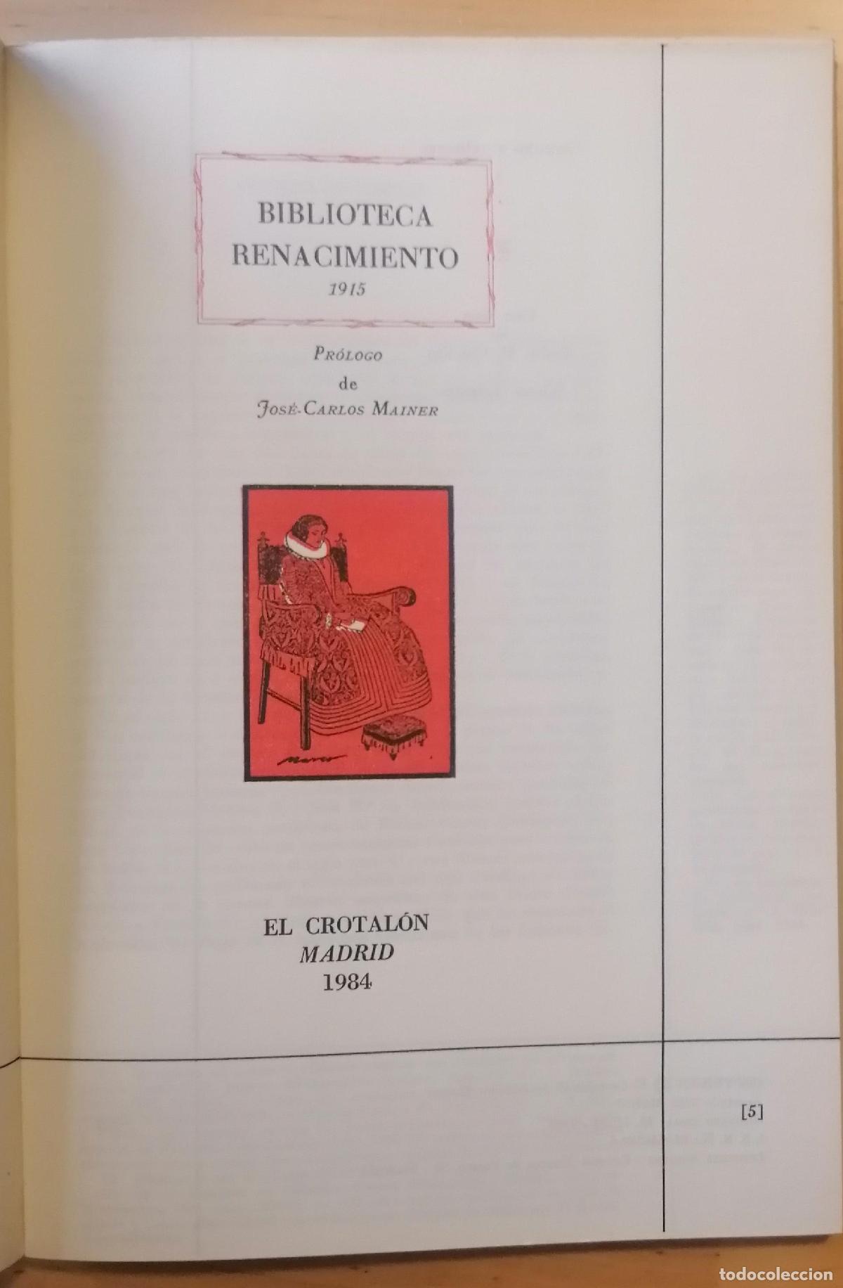 Libros: BIBLIOTECA RENACIMIENTO 1915 - Foto 3