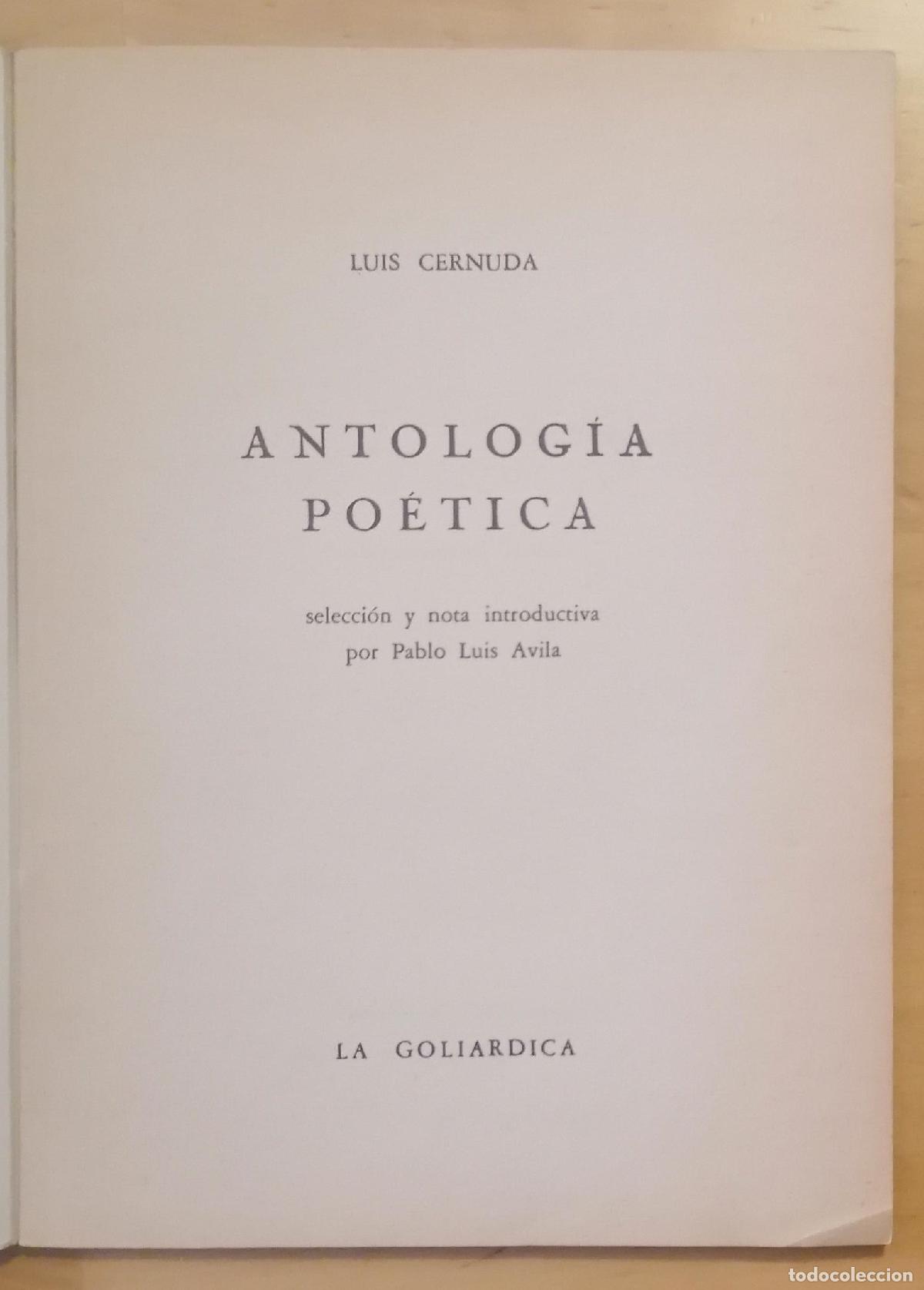 Libros: Luis Cernuda - ANTOLOG&Iacute;A PO&Eacute;TICA - Foto 3