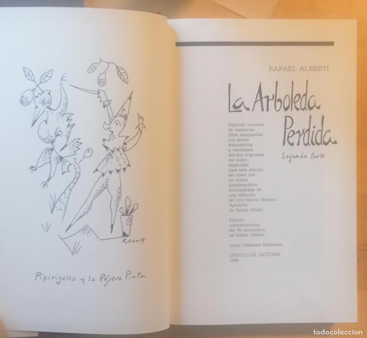 Libros: Rafael Alberti - LA ARBOLEDA PERDIDA, SEGUNDA PARTE - Foto 5