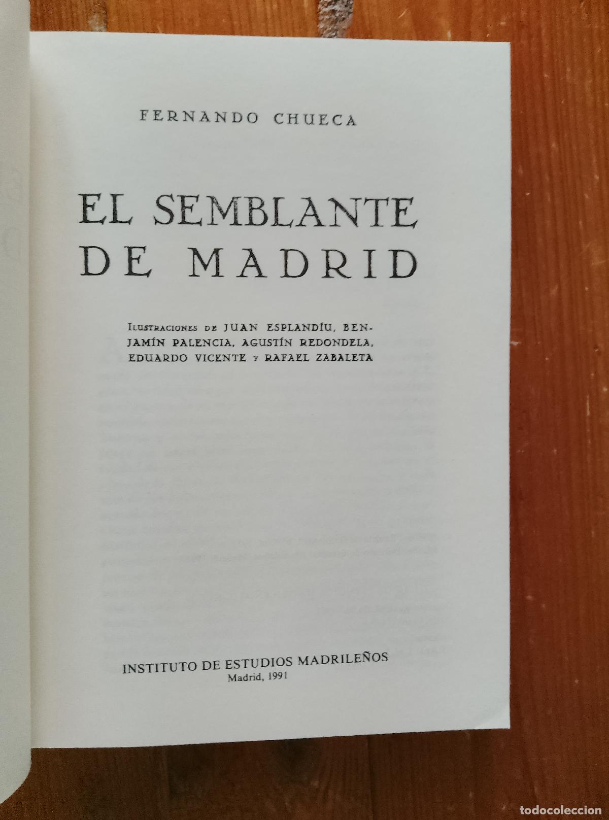 Libros: Fernando Chueca - EL SEMBLANTE DE MADRID - Foto 4