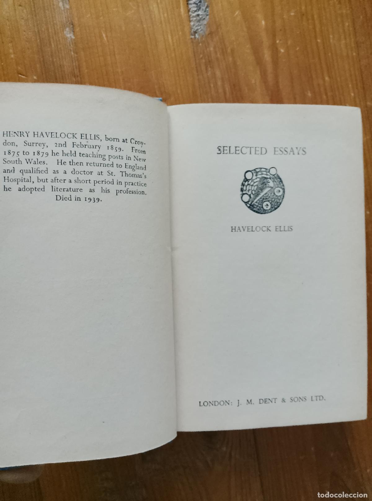 Libros: Havelock Ellis - SELECTED ESSAYS - Foto 2