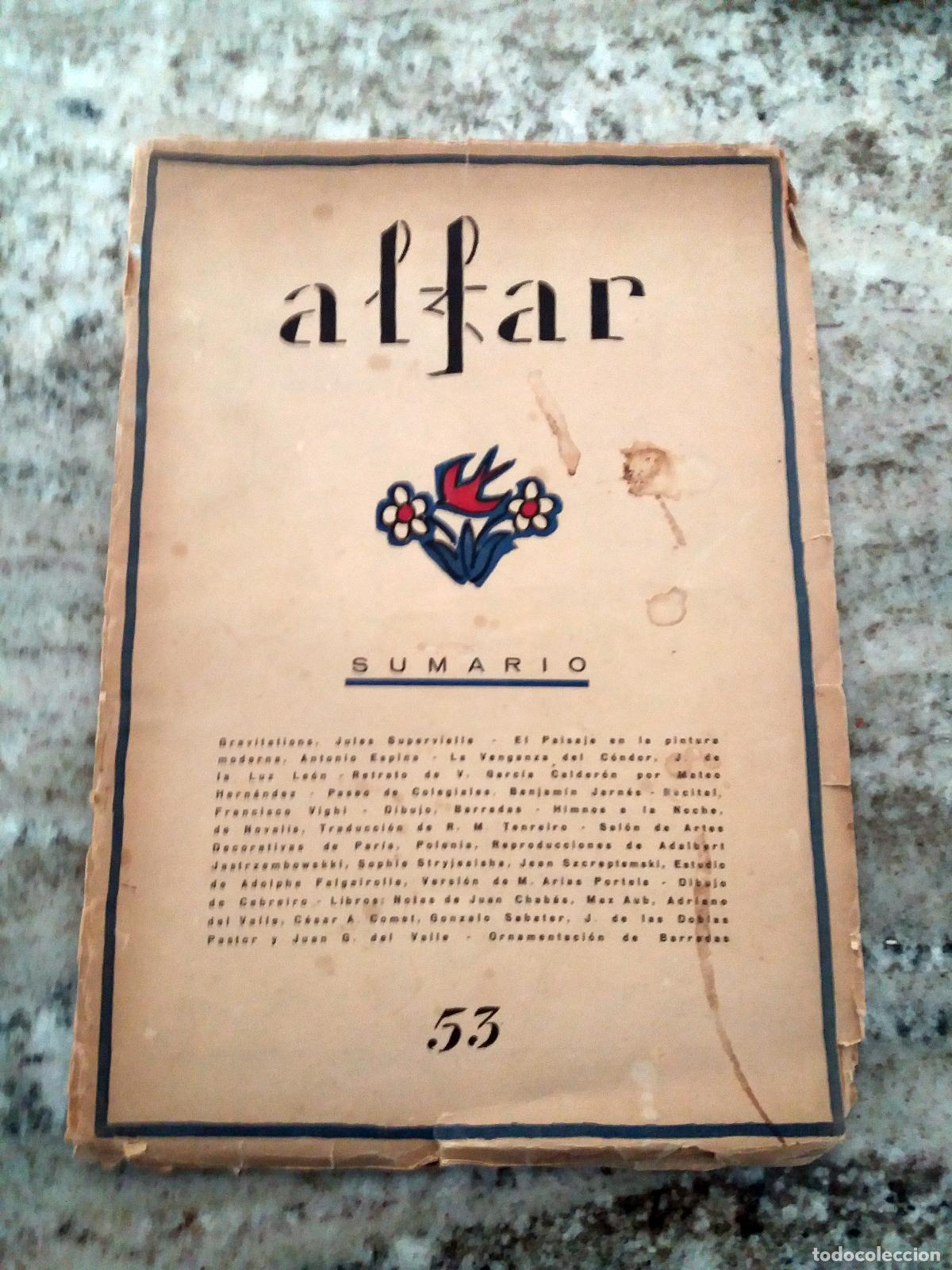 Libros: Julio J. Casal (dir.) Alfonso Mosquera (adm.) vvaa - ALFAR. A&ntilde;o V. Octubre 1925. n&ordm; 53