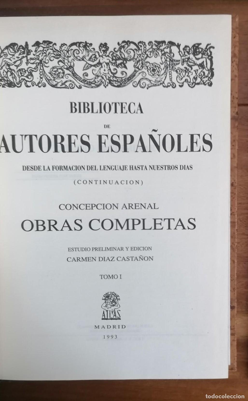 Libros: Concepci&oacute;n Arenal - OBRAS COMPLETAS. I y II - Foto 3