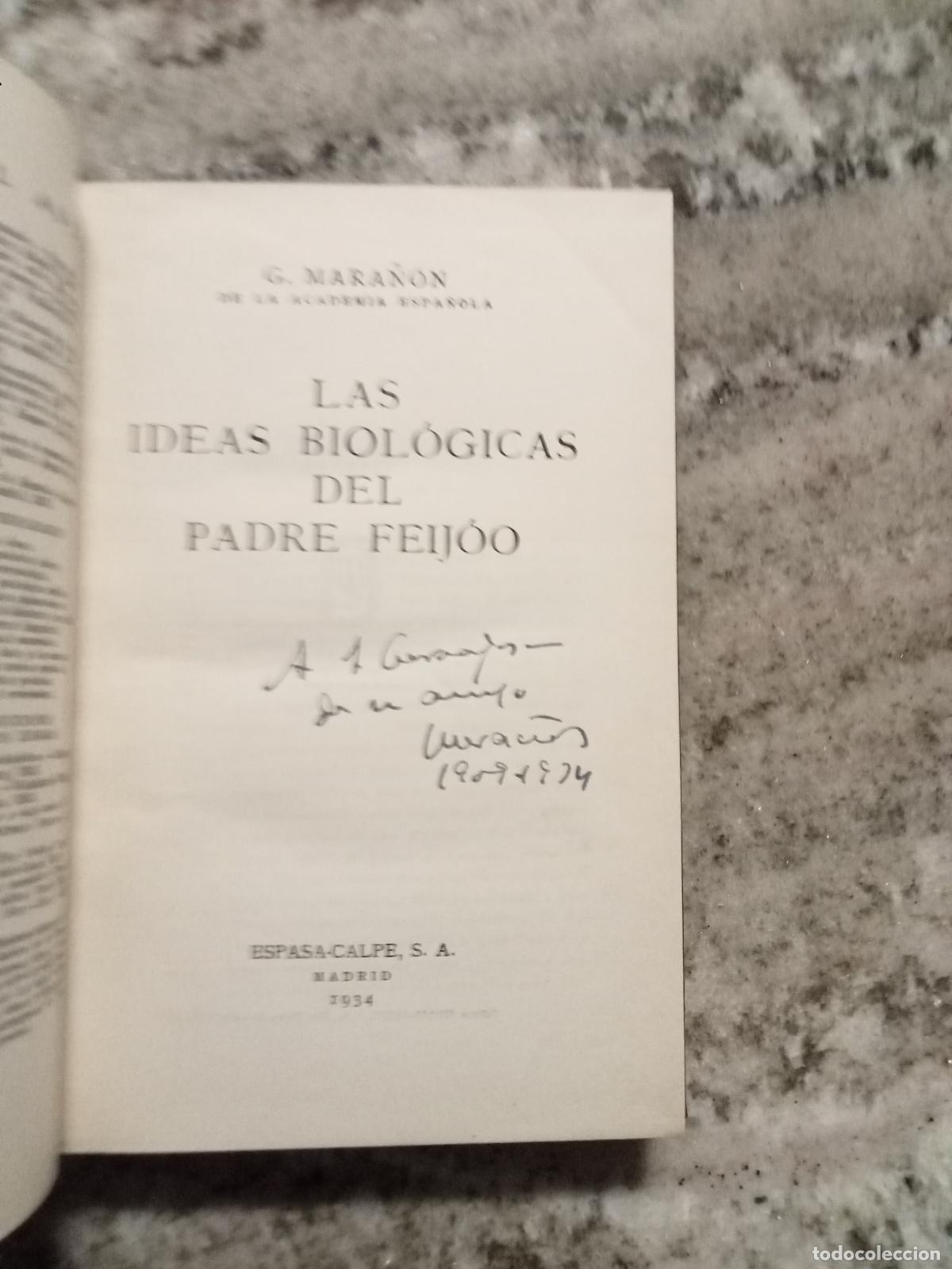 Libros: Gregorio Mara&ntilde;&oacute;n - LAS IDEAS BIOL&Oacute;GICAS DEL PADRE FEIJ&Oacute;O - Foto 4