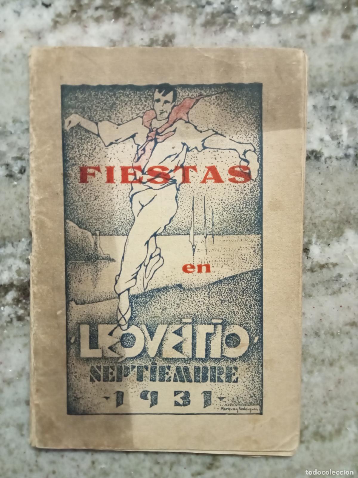 Libros: FIESTAS EN LEKEITIO. Septiembre 1931. + afiche concurso de pruebas de bueyes y levantamiento de peso