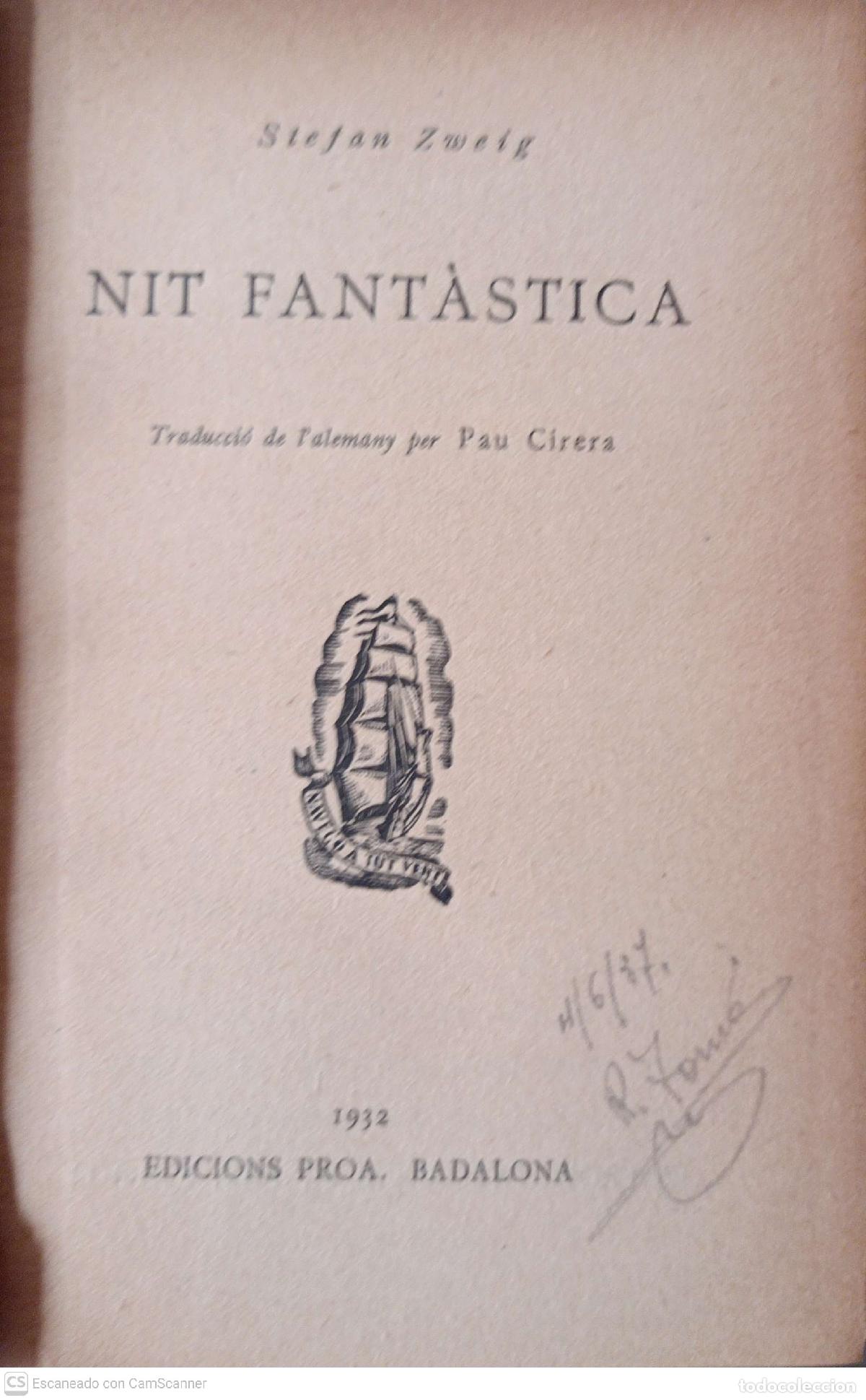 Libros: Nit fant&agrave;stica - Stefan Zweig - Foto 1