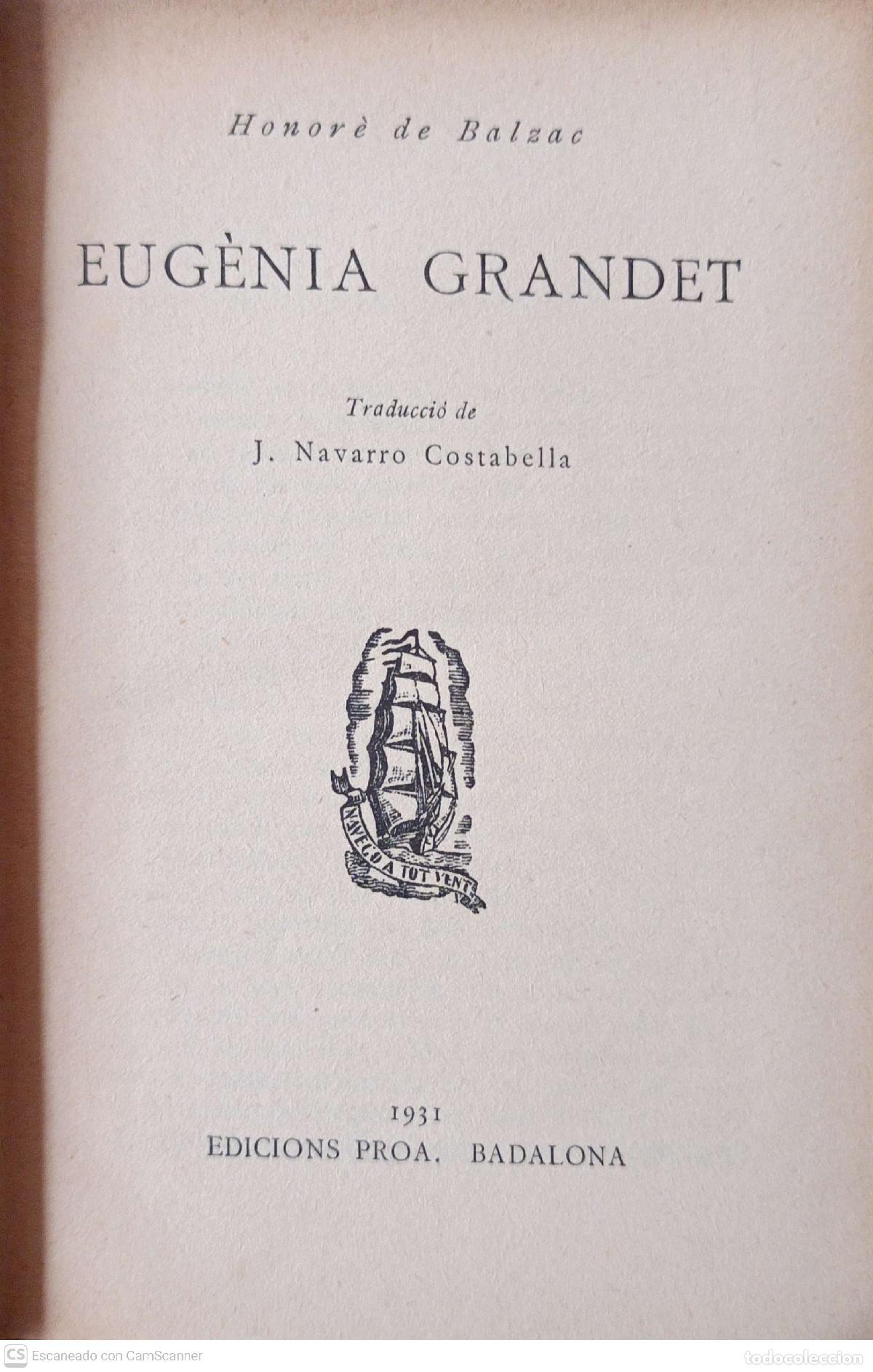 Libros: Eug&egrave;nia Grandet - Honor&egrave; de Balzac - Foto 1
