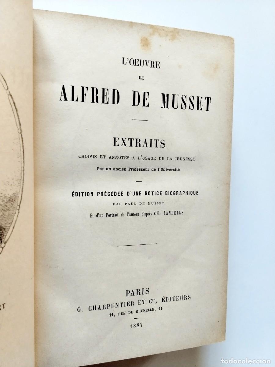 Libros: Alfred de Musset - LOeuvre de Alfred de Musset: Extraits - Foto 2