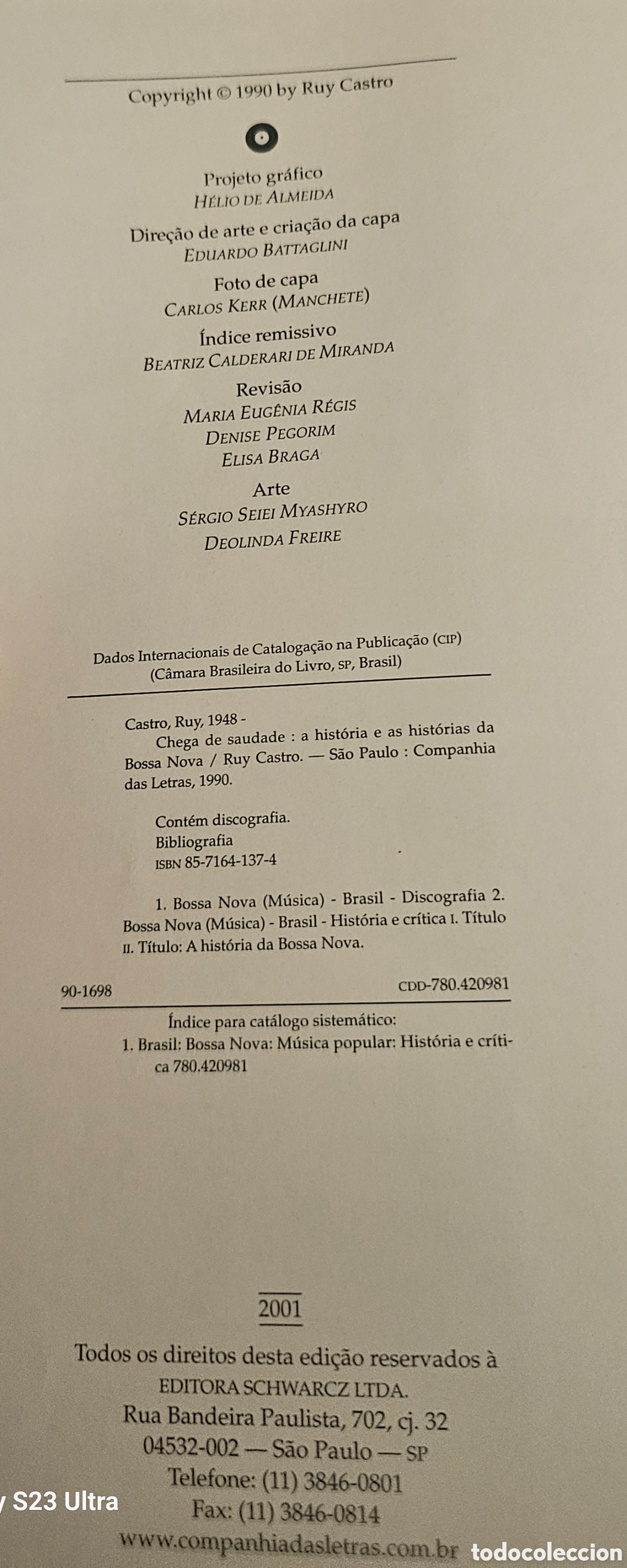 Libros: RUY CASTRO. CHEGA DE SAUDADE. - Foto 5