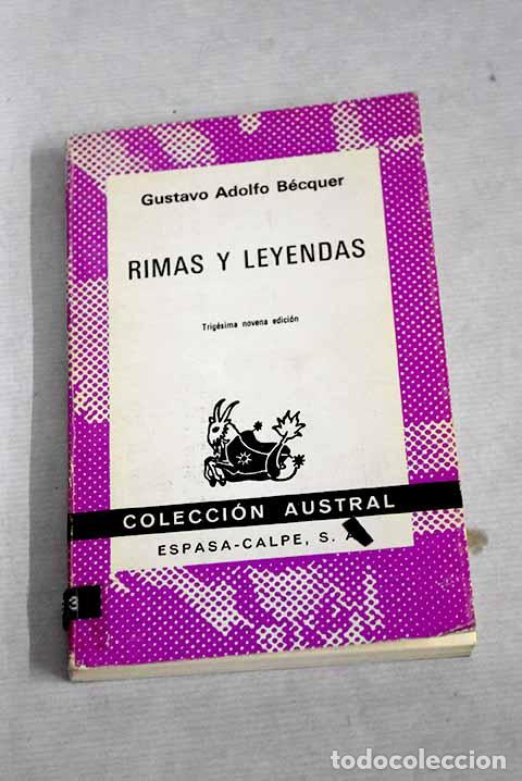 Libros: Rimas ; Leyendas: B&eacute;cquer, Gustavo Adolfo.- B&eacute;cquer, Gustavo Adolfo - Foto 1