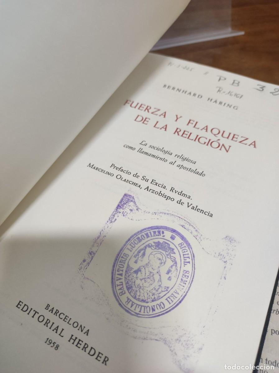 Libros: FUERZA Y FLAQUEZA DE LA RELIGION. - HARING, Bernhard. - Foto 2