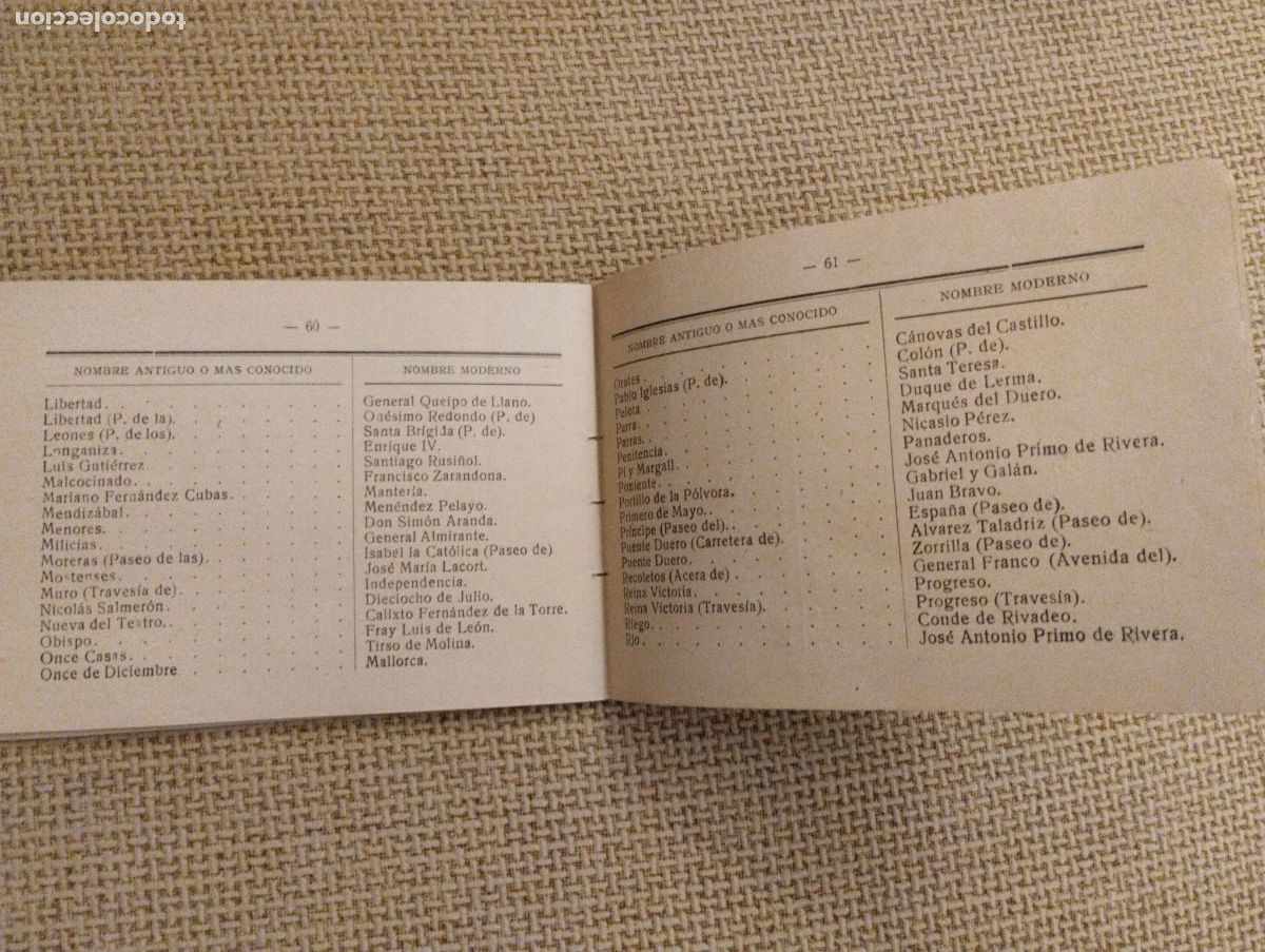Libros: Nomenclator de calles 1938 Valladolid - Foto 5