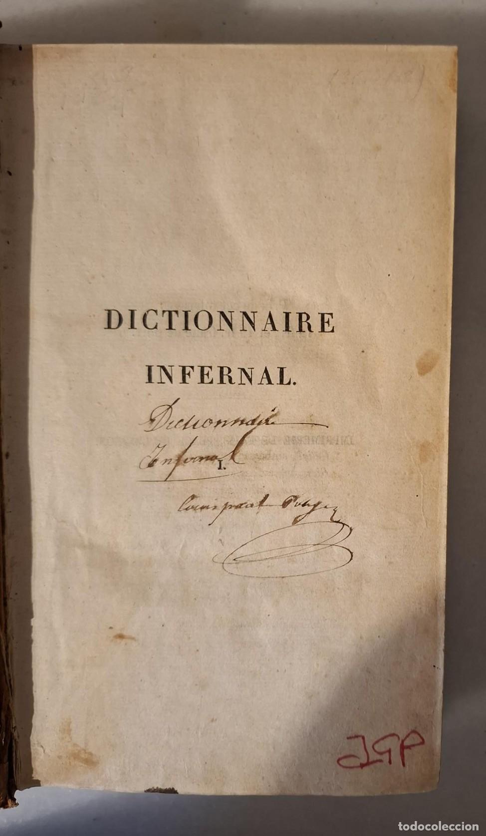Livros em segunda m&atilde;o: J. A. S. Collin de Plancy - DICTIONNAIRE INFERNAL, Ou Recherches Et Anecdotes, Sur Les D&eacute;mons, Les E