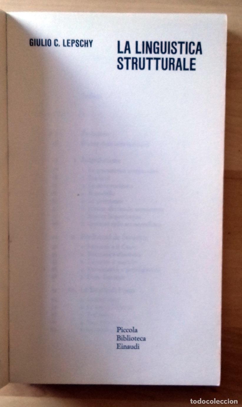 Libros: Giulio C. Lepschy - LA LINGUISTICA STRUTTURALE - Foto 2