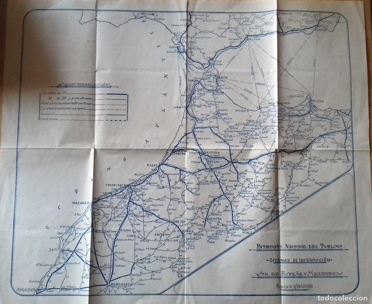 B&uuml;cher: MAPA SUR DE ESPA&Ntilde;A Y MARRUECOS. PATRONATO NACIONAL DEL TURISMO. OFICINAS DE INFORMACI&Oacute;N