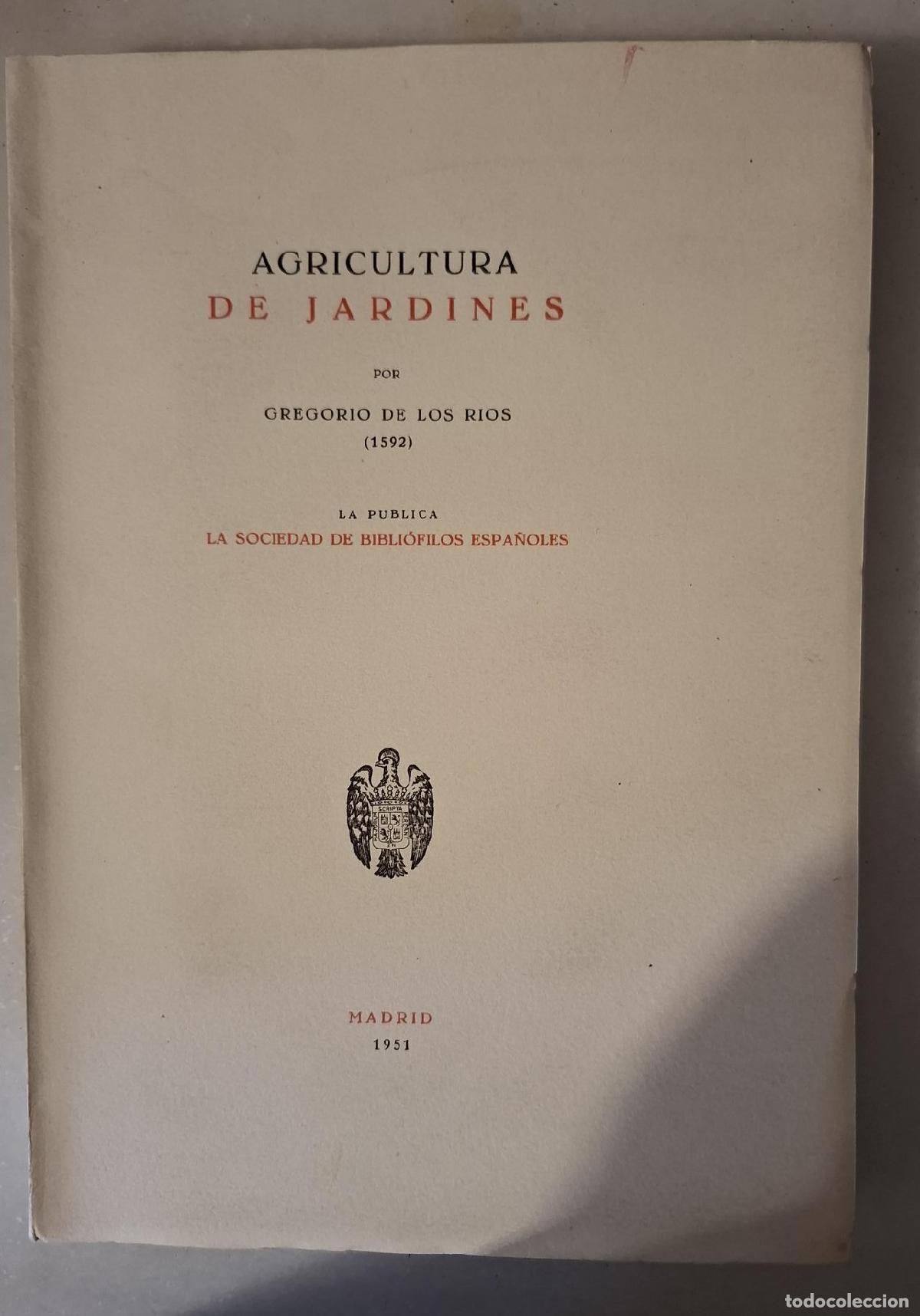 Livros em segunda m&atilde;o: Gregorio de los R&iacute;os - AGRICULTURA DE JARDINES