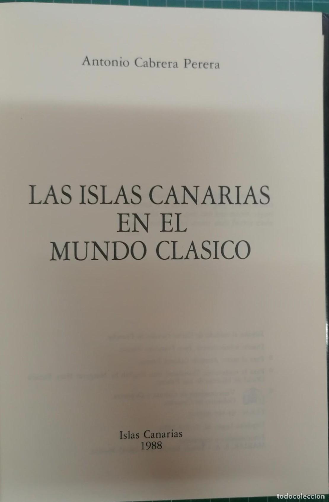 Libros: Cabrera Perera, Antonio - LAS ISLAS CANARIAS EN EL MUNDO CL&Aacute;SICO - Foto 6