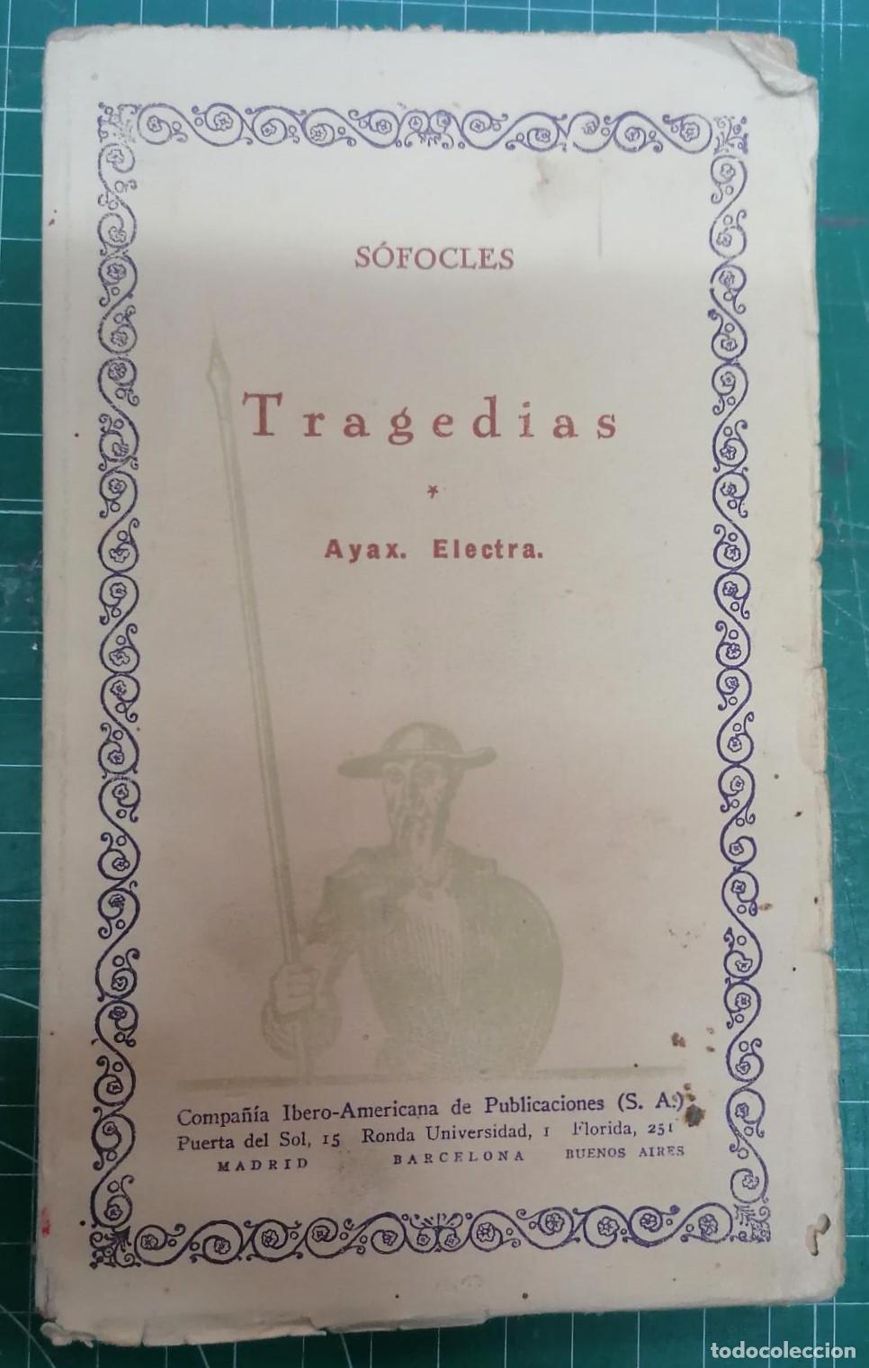 Libros: S&oacute;focles - TRAGEDIAS - AYAX. ELECTRA - Foto 1
