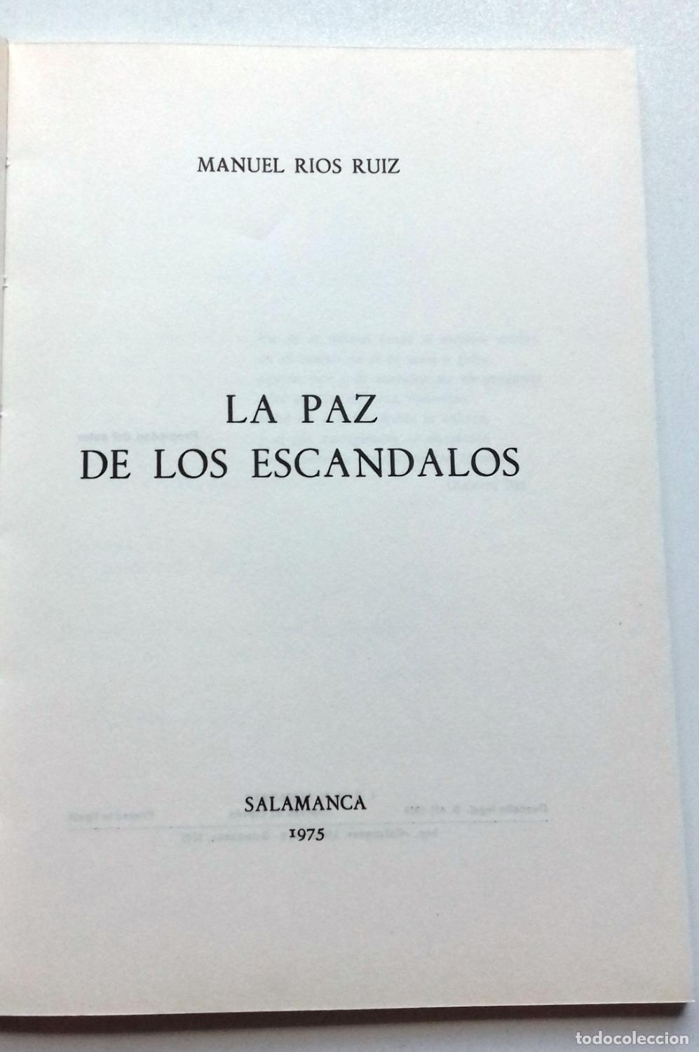Libros: Rios Ruiz, Manuel - LA PAZ DE LOS ESC&Aacute;NDALOS - Foto 5