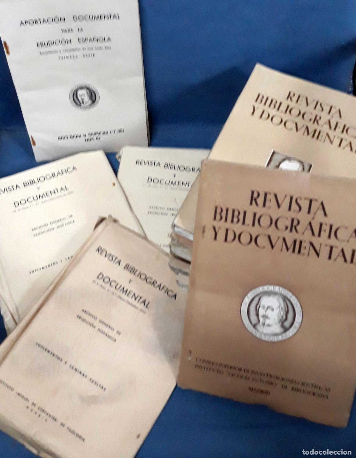 B&uuml;cher: vva - REVISTA BIBLIOGRAFICA Y DOCUMENTAL. IX Vol.s en 5 Tomos + suplementos + l&aacute;minas. Completo