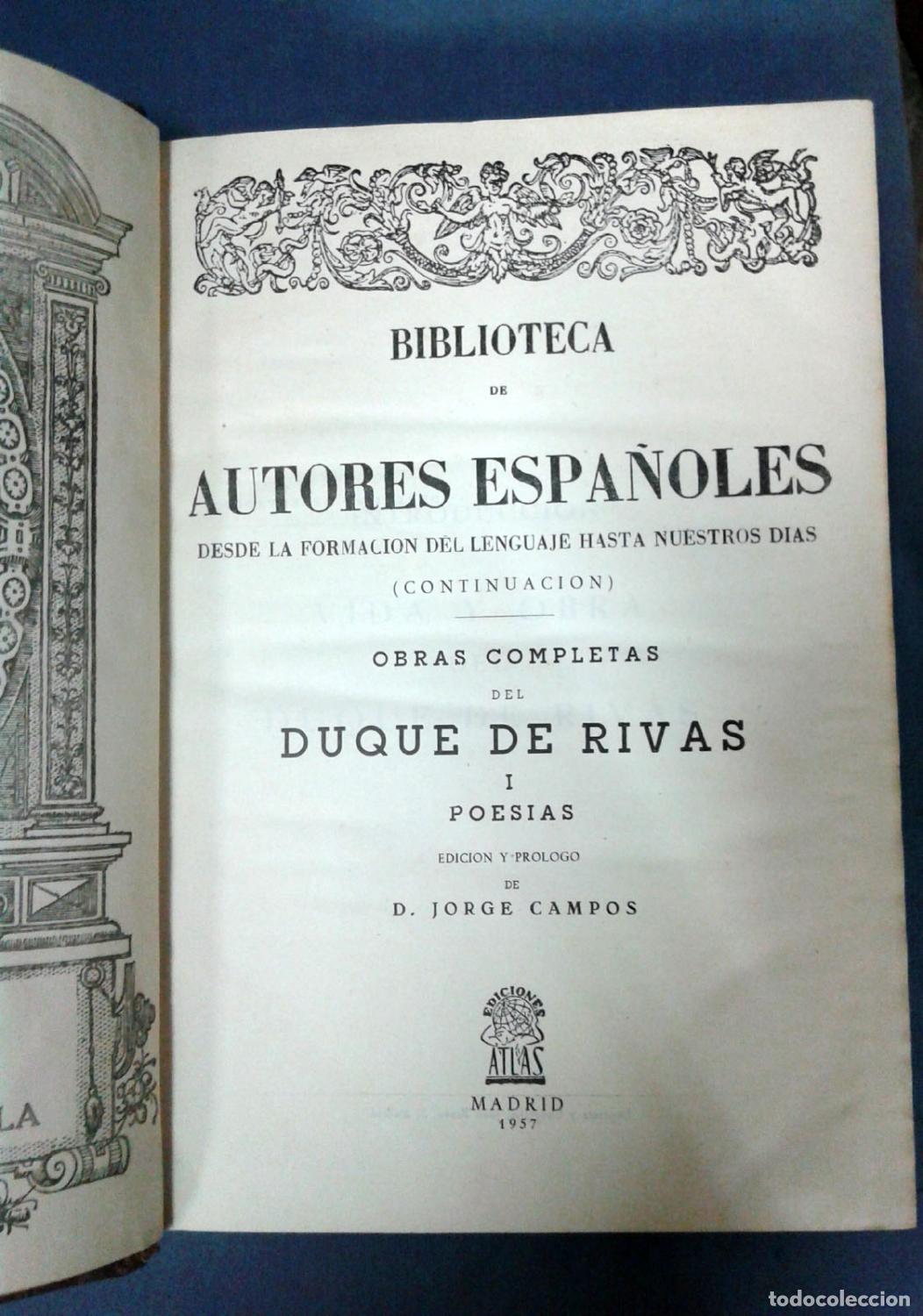 Libros: Duque de Rivas - OBRAS COMPLETAS. 3 vols. (completo) - Foto 4