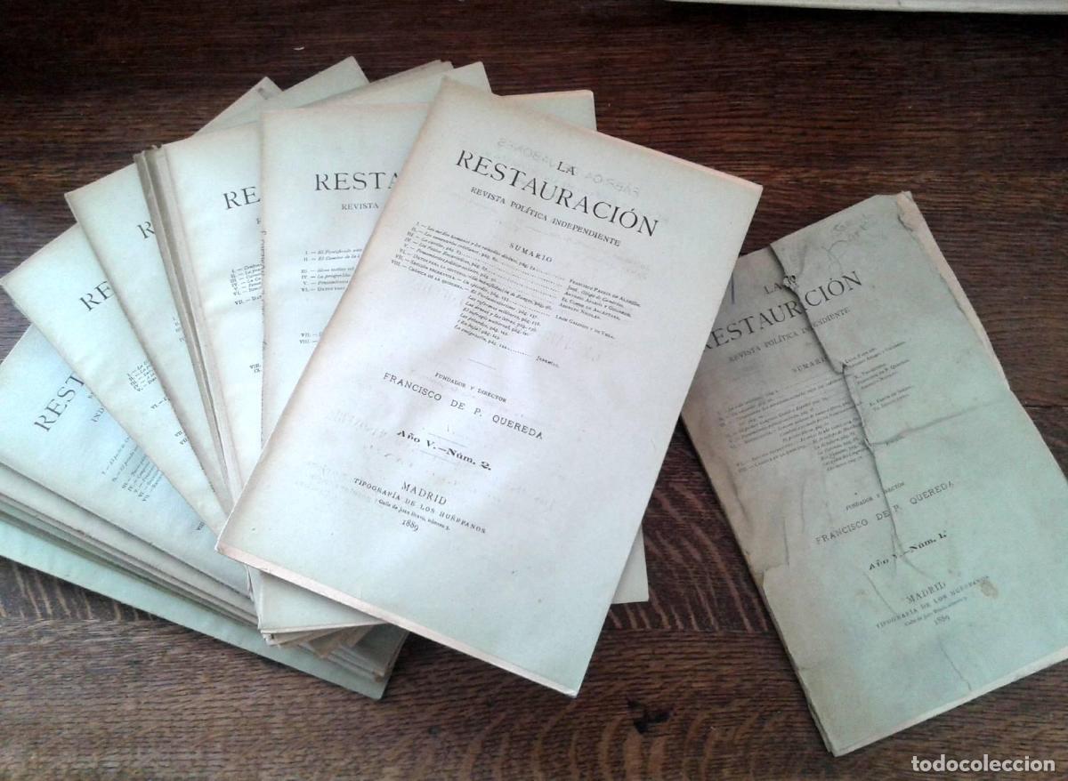 books: Francisco de P. Quereda (Fundador y director) - LA RESTAURACION. Revista pol&iacute;tica. A&ntilde;o I, II, III, I