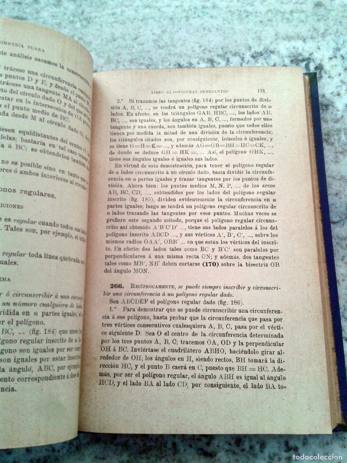Libros: E. Rouche y Ch. de Comberousse - TRATADO DE GEOMETRIA ELEMENTAL - Foto 2