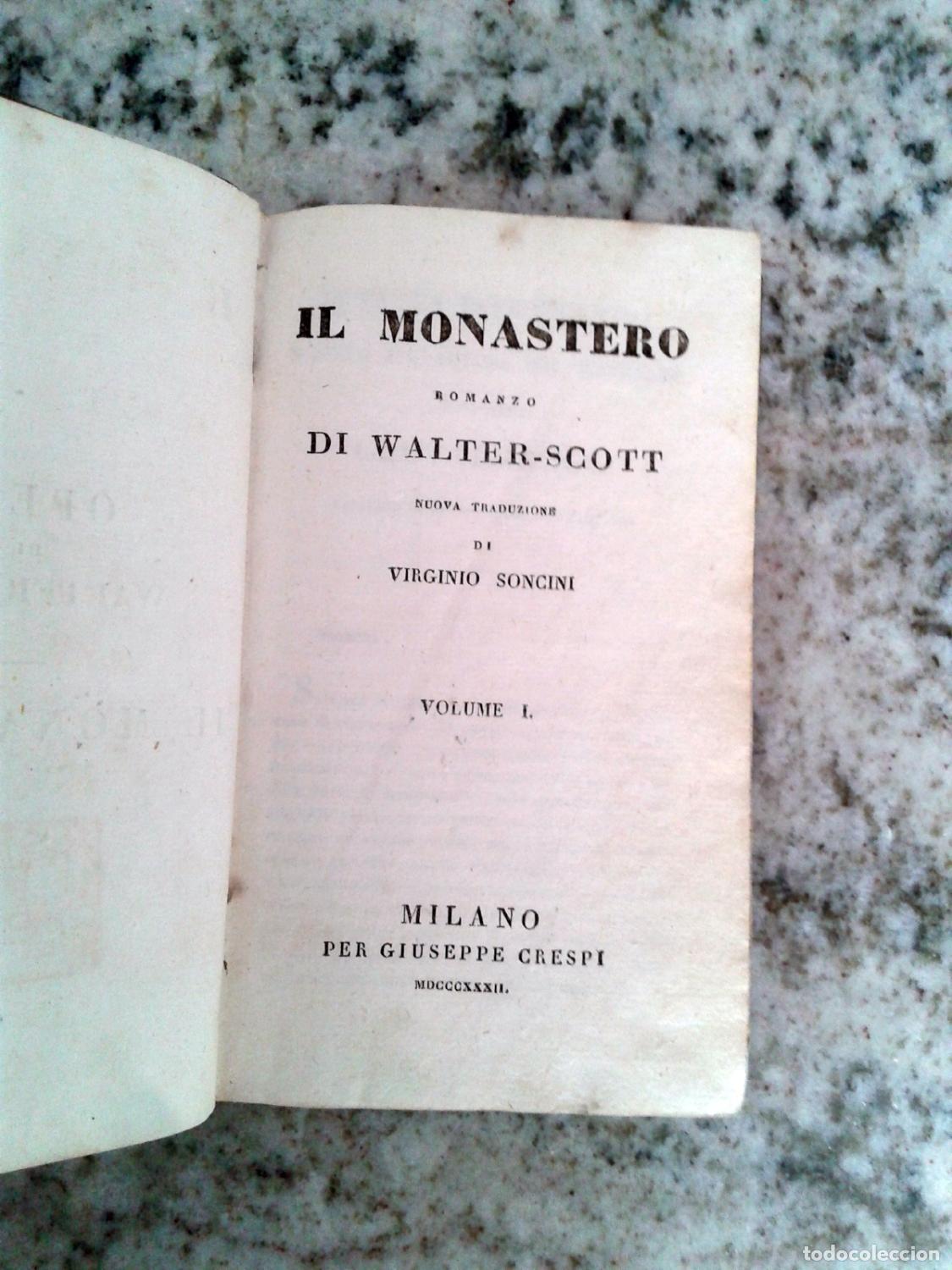 Libros: Walter Scott - IL MONASTERO. Tomos I y II - Foto 4