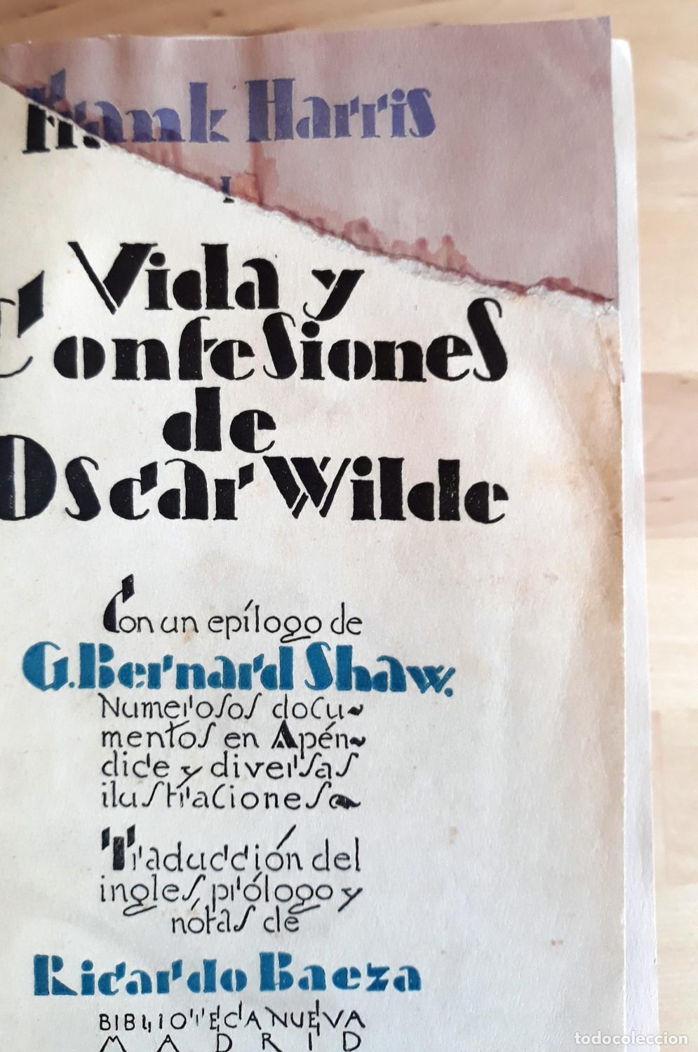 Libros: Frank Harris - VIDA Y CONFESIONES DE OSCAR WILDE. 2 Vols. - Foto 3