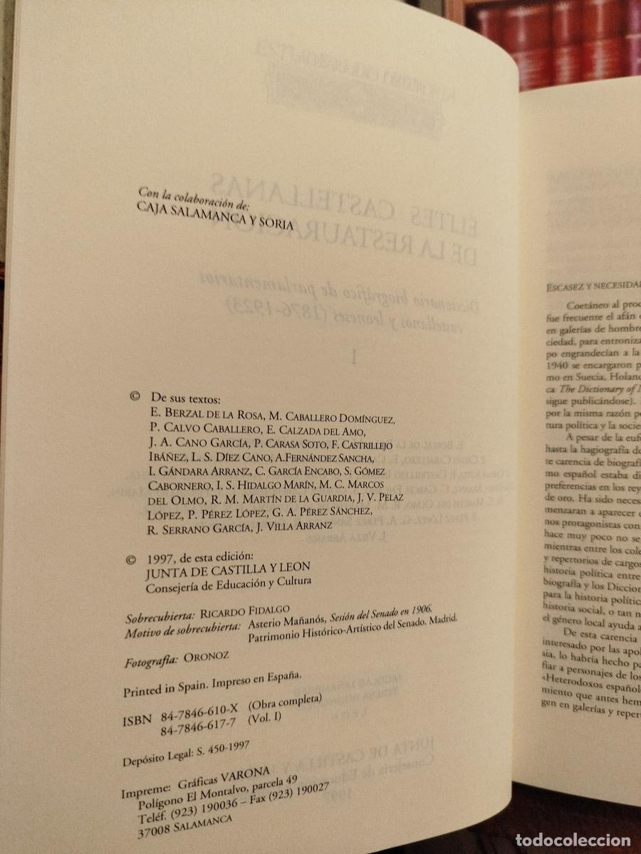 Libros: &Eacute;lites Castellanas de la Restauraci&oacute;n. 2 VOL. - VV. AA - Foto 4