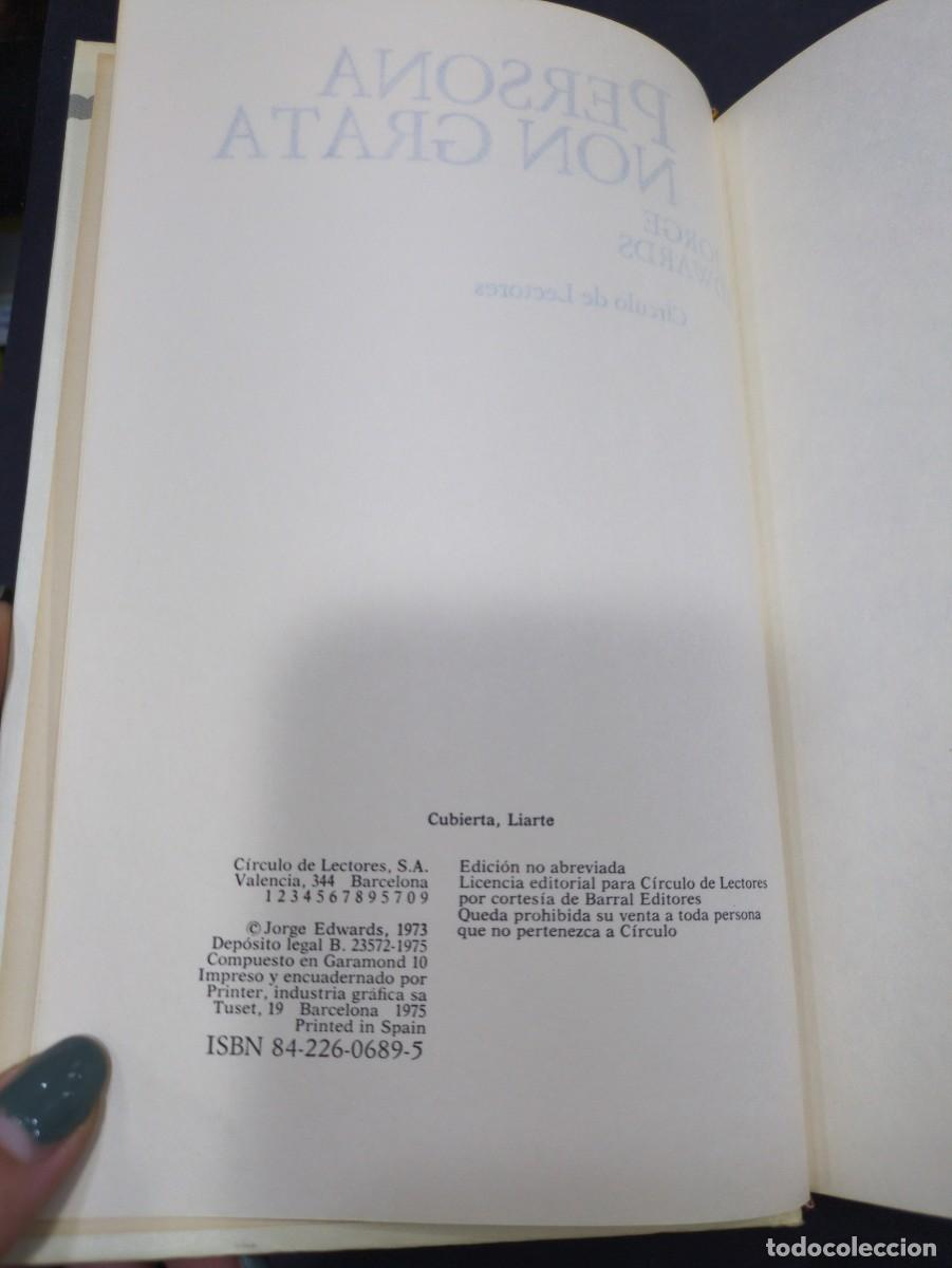 Libros: persona non grata jorge edwards - Foto 2