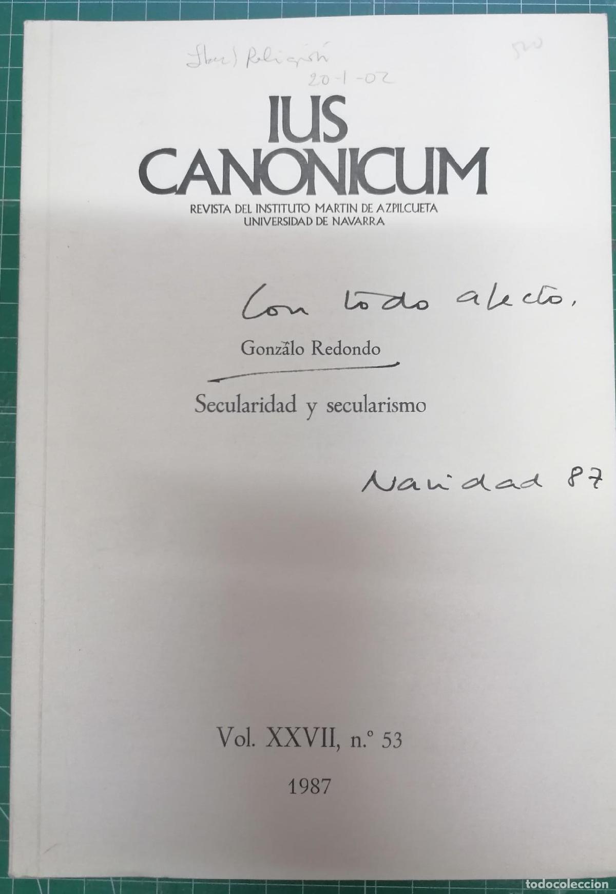 Libri di seconda mano: Redondo, Gonzalo - SECULARIDAD Y SECULARISMO
