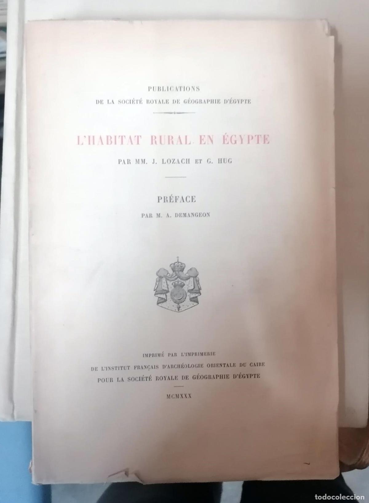 Libri di seconda mano: J. Lozach et G. Hug - L' HABITAT RURAL EN EGYPTE