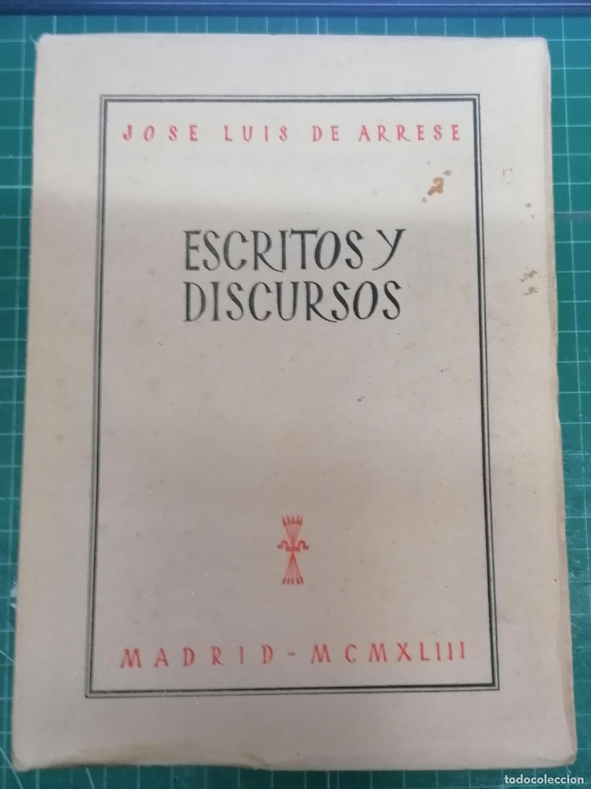 books: Arrese, Jos&eacute; Luis de - ESCRITOS Y DISCURSOS