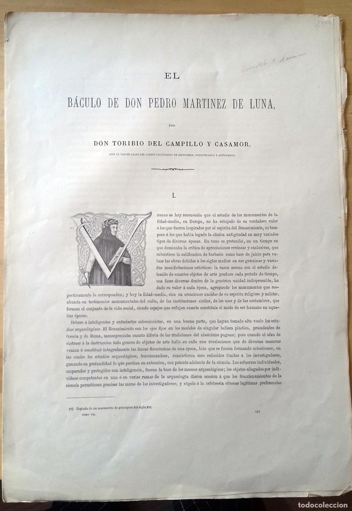 B&uuml;cher: Campillo y Casamor, Toribio del - EL B&Aacute;CULO DE DON PEDRO MART&Iacute;NEZ DE LUNA