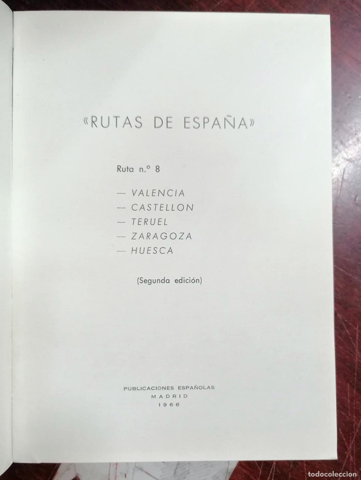 Libros: Felipe Xim&eacute;nez De Sandoval - RUTAS DE ESPA&Ntilde;A (Valencia y Arag&oacute;n) - Foto 2