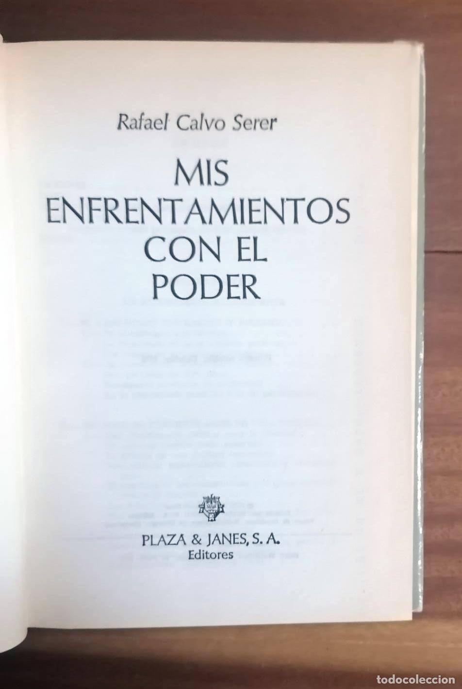 Libros: Rafael Calvo Serer. - MIS ENFRENTAMIENTOS CON EL PODER. - Foto 2