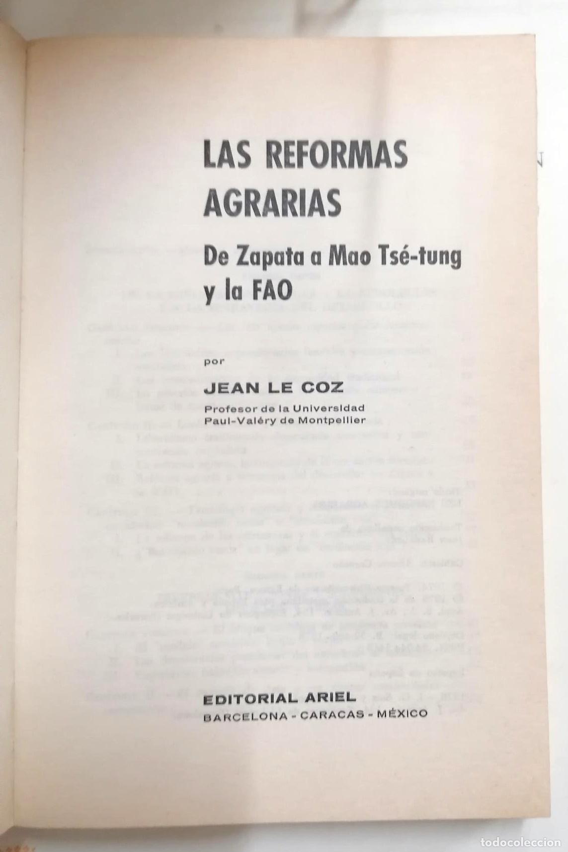 Libros: Jean Le Coz - LAS REFORMAS AGRARIAS - Foto 2